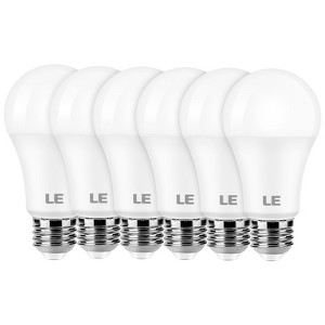 Lepro 100W Equivalent LED Light Bulbs, 14W 1500 Lumens Daylight White 5000K Non-Dimmable, A19 E26 Standard Base, 10000 Hour Lifetime, Pack of 6 - 1 of 4