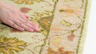 Elegant Ivory Hand-Tufted Wool Area Rug, 4' x 6'