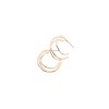 Slickblue Gold Open Hoop Earrings with Triple Thin Multi-Circle Design, Trendy Statement Jewelry, 1" - 3 of 3