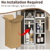 3 Tiers Slim Bathroom Storage Cabinet, Waterproof Narrow Floor Bathroom Cabinet with Wheels & Toilet Paper Holder, for Small Space in Bathroom - 4 of 4