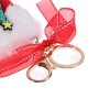 Unique Bargains Christmas Keychain with Double Ring and Lobster Clasp Plush Mesh Metal 1 Pc - 3 of 4