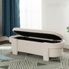 51" Storage Ottoman Bench, Upholstered End of Bed Storage Bench,Flip Top Entryway Bench, Long Window Bench for Hallway Living Room Bedroom - 2 of 4