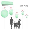 PartyWoo Balloons Mint Green Pastel Light Peppermint 36 18 12 10 5 Inch 100 pcs - 2 of 4