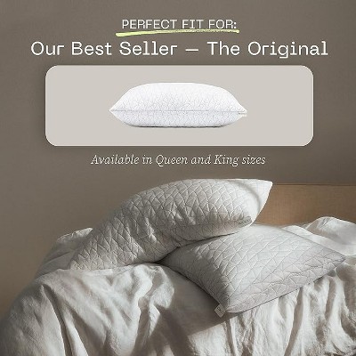 King Size White Quilted Cotton Polyester Pillowcase