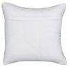 18" X 18" Blue White And Gray 100% Cotton Chevron Zippered Pillow - 4 of 4