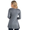 24seven Comfort Apparel Womens Long Sleeve Solid Color Swing Style Flared Maternity Tunic Top - 3 of 4