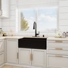 33-inch Fireclay Single Bowl Farmhouse Kitchen Sink with Spring Faucet All-in-one Kit - 2 of 3