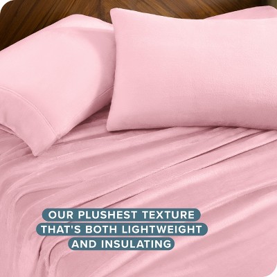 Ultra Soft Light Pink Microplush Twin XL Sheet Set