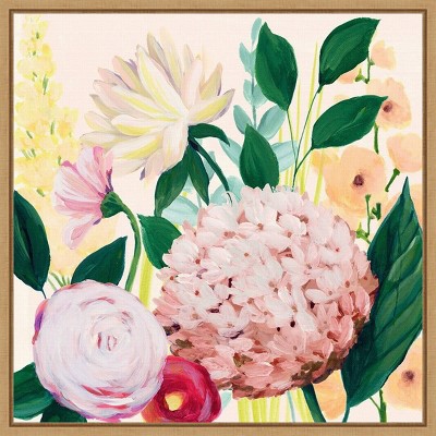 16" x 16" Mother's Day Blooms II by Grace Popp Framed Wall Canvas - Amanti Art