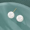 Ross-Simons 8-9mm Cultured Pearl Stud Earrings in 14kt Yellow Gold - 4 of 4