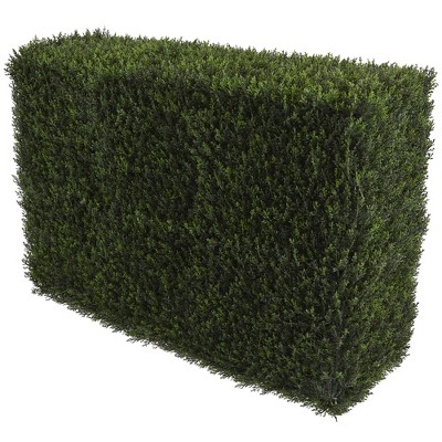 Freestanding Faux Cedar Topiary Hedge 20" - Indoor/Outdoor Decor