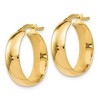 Black Bow Jewelry 4.5mm Polished Round Hoop Earrings 10k Yellow Gold, 18mm (11/16 Inch) - 2 of 4
