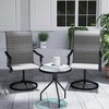 Outsunny Patio Swivel Chairs Set of 2, High Back Patio Dining Chairs with All-Weather Mesh Fabric and Metal Frame for Backyard, Porch or Garden - 2 of 4