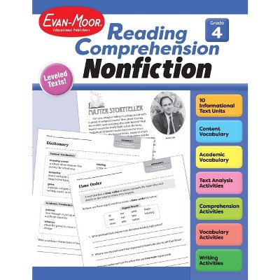 Reading Comprehension: Nonfiction, Grade 4 Teacher Resource - by  Evan-Moor Educational Publishers (Paperback)