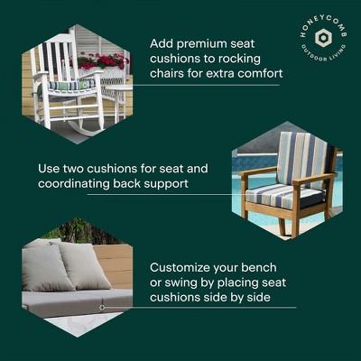 Artichoke Green Square Dining Chair Cushions (2-Pack)