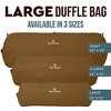 Bear & Bark Large Duffle Bag - Desert Brown 36"x14" - 90L - Canvas Military/Army Cargo Style Carryall Duffel for Men and Woman - 4 of 4