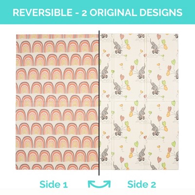 Elephant Rainbow Foldable Waterproof Foam Play Mat