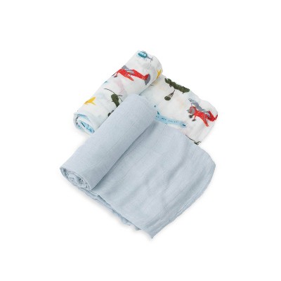 Little Unicorn Cotton Muslin Swaddle 3 Pack - White