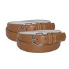 CTM Women's Leather 1 1/8 Inch Dress Belt (Pack of 2) - 4 of 4