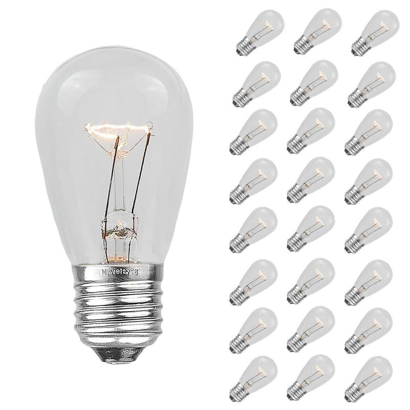 Novelty Lights S14 Edison Hanging Outdoor String Light Replacement Bulbs E26 medium Base 11 Watt, 1 of 7