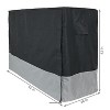 Sunnydaze Outdoor Weather-Resistant Heavy-Duty Polyester with PVC Backing Firewood Log Rack Cover - Gray and Black - 3 of 4