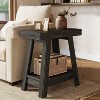 Tribesigns 2-Tier Wooden End Table, Farmhouse Small Sofa Side Table with Storage, Slim Narrow Nightstand for Living Room, Bedroom, Rustic Grey - 4 of 4