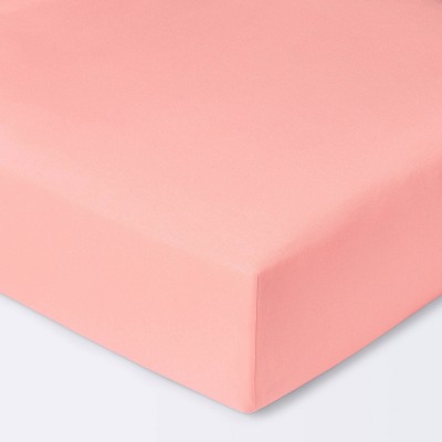 Crib Fitted Sheet Solid - Cloud Island™ Coral