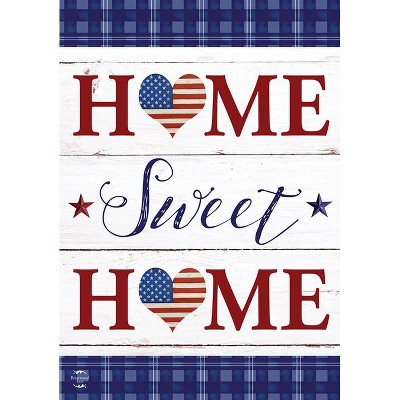 Patriotic Home Sweet Home Double-Sided Garden Flag