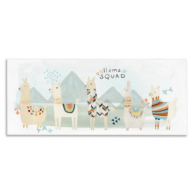Stupell Industries Llama Squad Whimsical Patterns, 30" x 13"