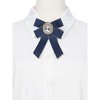 INSPIRE CHIC Women's Ribbon Brooch Elegant Bowtie Rhinestone Bow Ties for Uniform Dress - 4 of 4