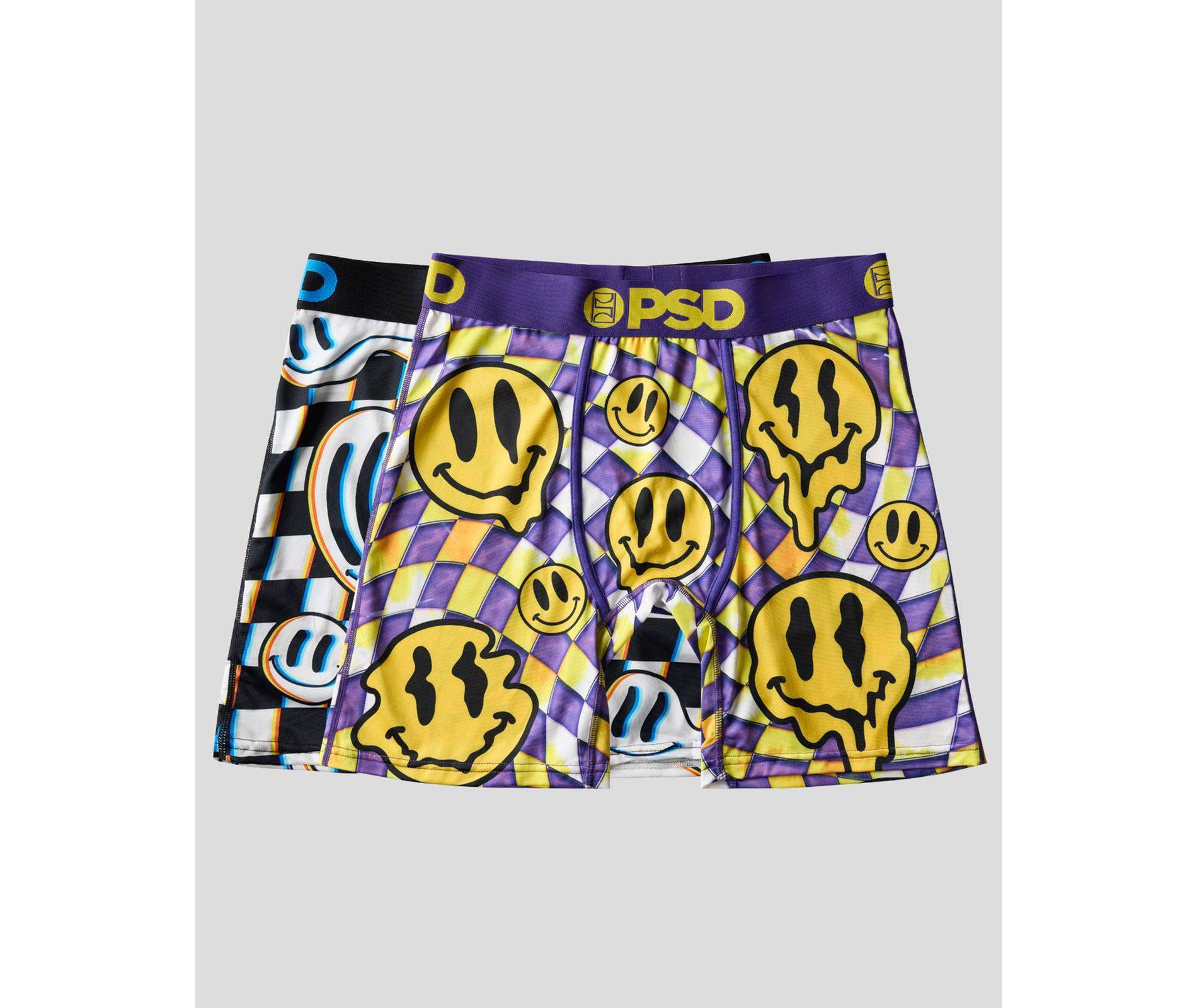 PSD Men's Smile Dimension Print Briefs - Purple/Gold XXL