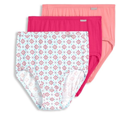 Jockey Women's Plus Size Elance Brief - 3 Pack 10 Sorbet/geo/berry Pink :  Target