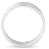 Pompeii3 Mens Comfort Fit Bezel Diamond Wedding 14K Band 6mm Mens White Gold Ring - 2 of 4