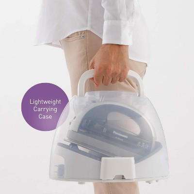 Panasonic NI-WL600 Cordless Portable 1500W Contoured Multi-Directional Steam/Dry Iron, Stainless Steel Soleplate, Power Base and Carrying Case, Silver - Thumbnail 3