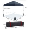 Pop Up Canopy, Beach Tent with One Push Setup and 3 Adjustable Heights, Easy Up Sun Shade with Wheeled Carry Bag,Outdoor Portable Shelter for Camping - 2 of 4