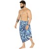 LA LEELA Men's Beach Cover Up Swim Sarong Wraps One Size Sky Hibiscus - 3 of 4