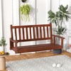Tangkula Wooden Porch Swing 2-Person Hanging Swing Chair w/ Adjustable Galvanized Metal Chains - 2 of 4
