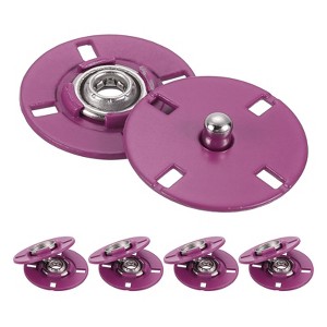 Unique Bargains Alloy Invisible Durable High Hardness Buckle Fasteners Press Studs Buttons 5 Pcs - 1 of 4