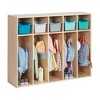 ECR4Kids Streamline 5-Section Coat Locker with Scoop Front Storage Bins, Toddler Size - 4 of 4