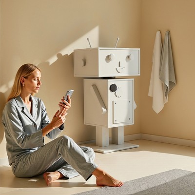 Luck Live Bathroom storage cabinet with two storage spaces, suitable for scenarios such as storage in children's rooms
