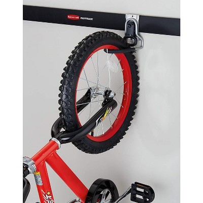 Heavy Duty Black and Silver Vertical Bike Rack Wall Mount
