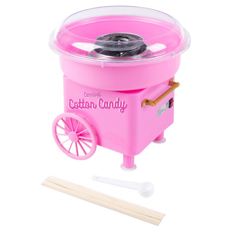 Great Northern Popcorn Countertop Cotton Candy Machine With Scoop and 10 Serving Sticks – Pink, 1 of 13