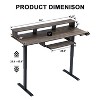 SinCiDo Height Adjustable Electric Standing Desk with Charging Station, 60" Sit Stand Up Computer Home Office Desk with LED Lights - 4 of 4