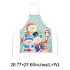 Unique Bargains Christmas Aprons Christmas Snowman Linen 21.65"x26.77" 1 Pcs - 3 of 4
