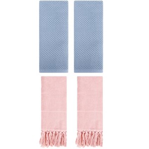 REGALWOVEN 4 Pcs Cotton Bathroom Hand Towels for Spa, Hotel - 1 of 4