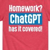 Boys' - Instant Message - Homework ChatGTP Has It Covered Short Sleeve Graphic T-Shirt - 2 of 4