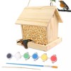 Kitcheniva Hanging Farmhouse Wooden Bird Feeder With DIY Paint - 2 of 4