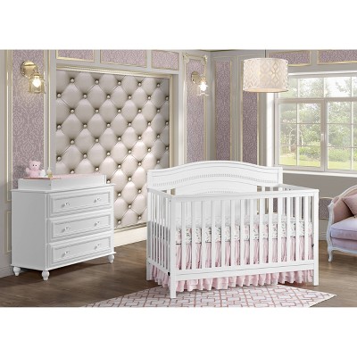 Oxford Baby Briella 4-in-1 Convertible Crib - White
