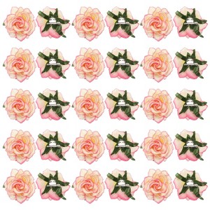 Unique Bargains Soft Fabric Weddings Party Women Rose Flower Hair Clips 30 Pcs - 1 of 4