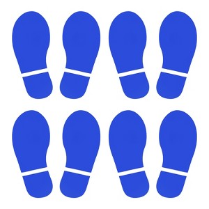 Unique Bargains Home Classroom Floor Stairs Decal PVC Footprint Sticker 4 Pairs - 1 of 4